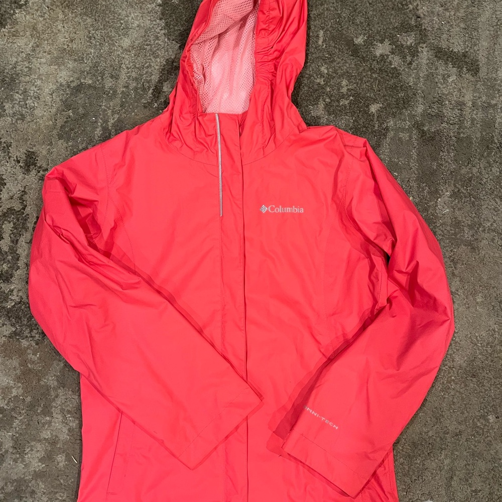 Columbia Coral Raincoat Hooded Water-Resistant 10-12
